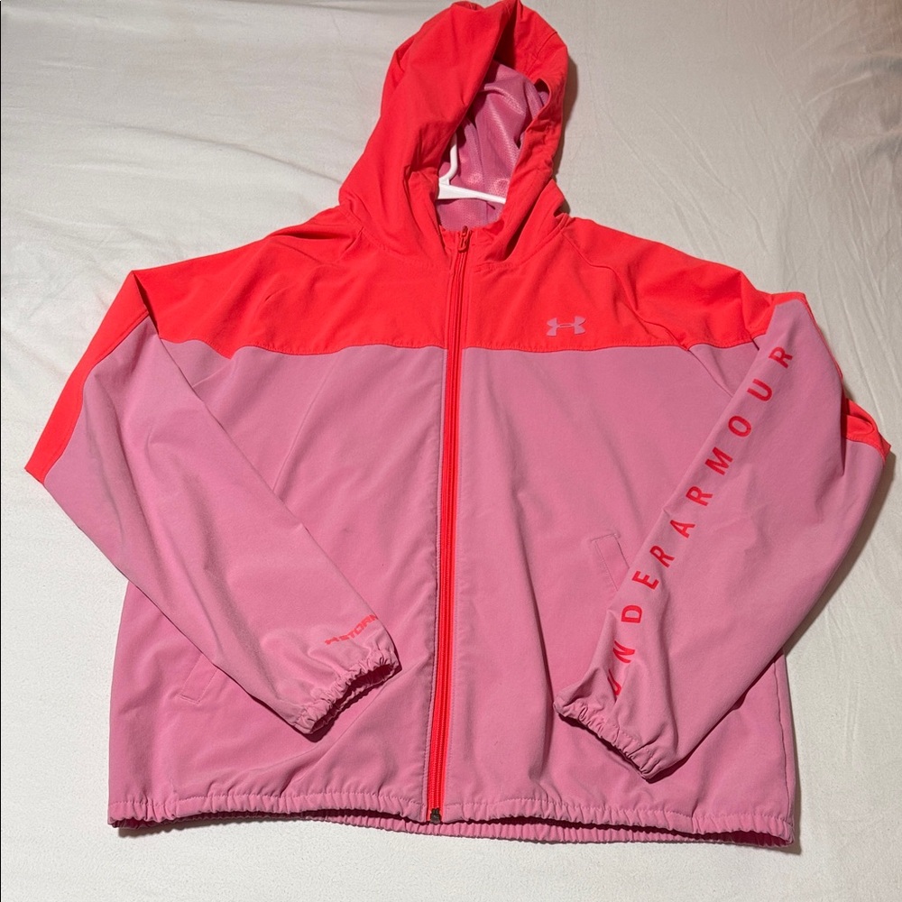 Under Armour Women’s Pink and Red Raincoat